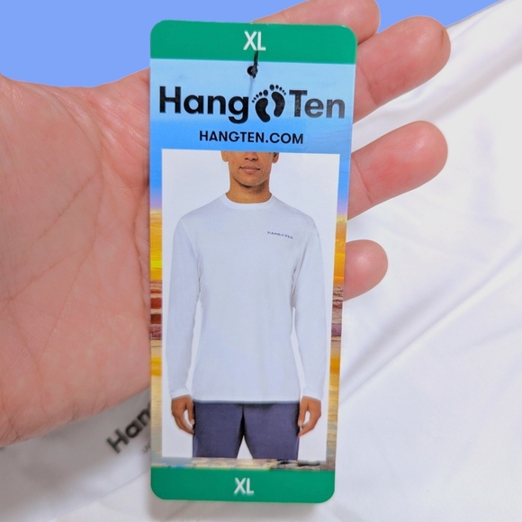 Hang Ten Men’s XL Rash guards Switchfoot Long Sleeve Sun Tee Shirt UPF 50+ NWT - Picture 5 of 11